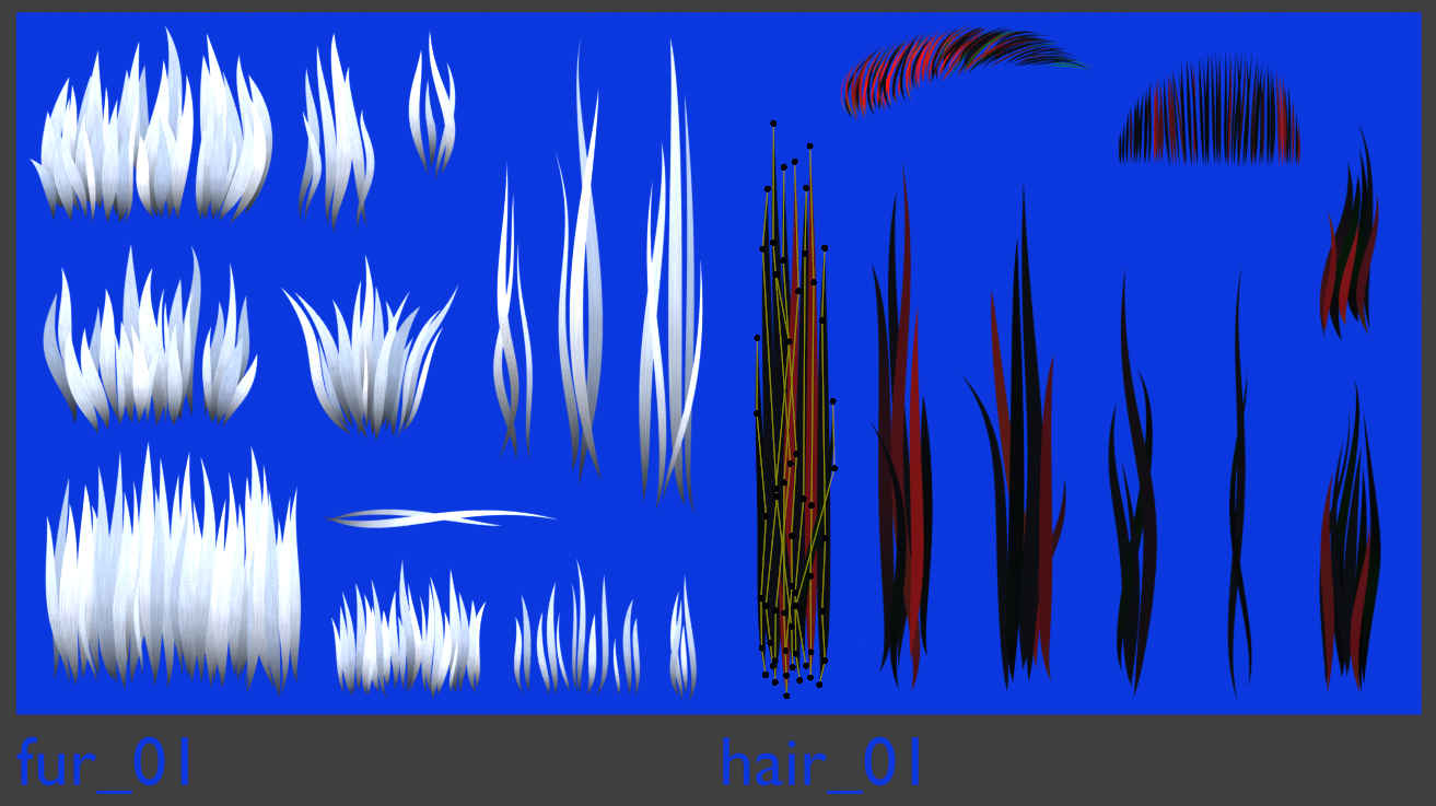 Image showing different hair atlases.
