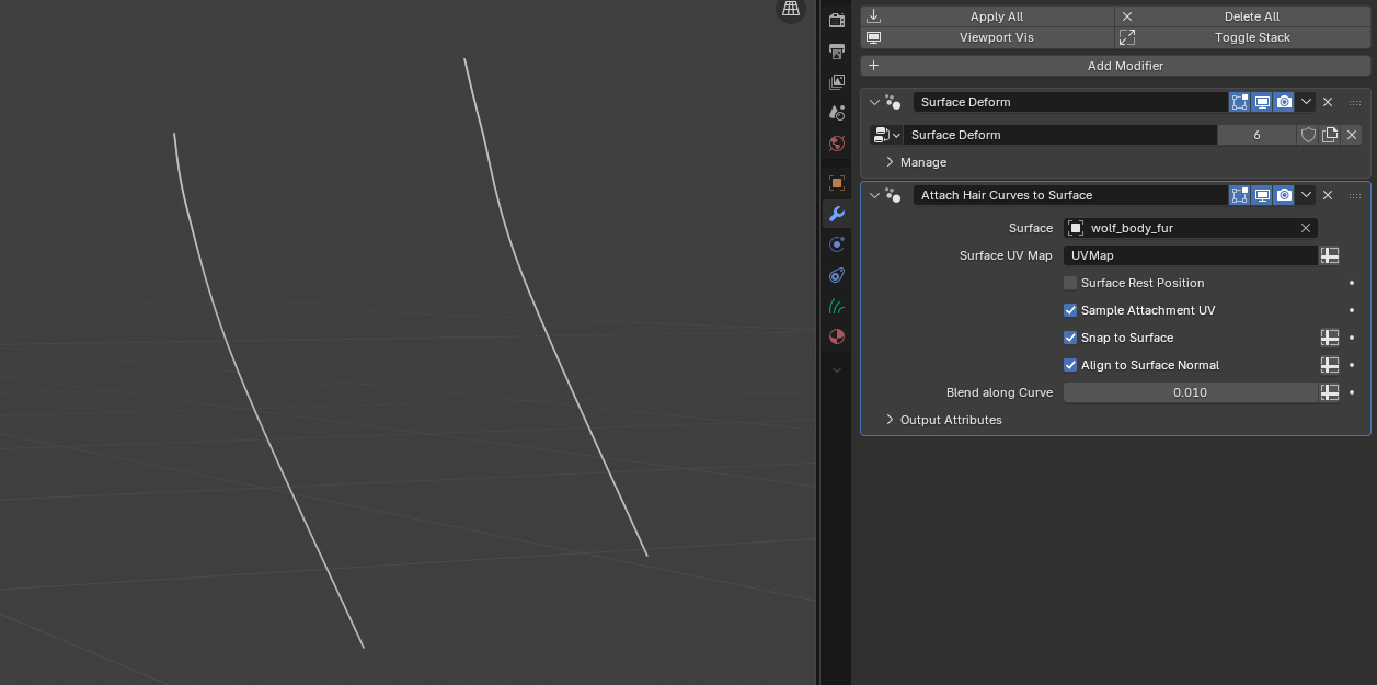 A picture of the base curves